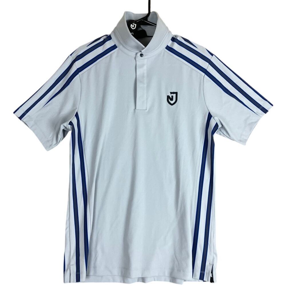 PXG Parsons Mens Shirt Gray Blue Trim Extreme Golf Polo Short Sleeve Stretch L